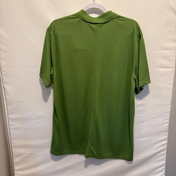 NWT Nike Mens Large Dri-FIT Ribbed Collar Standart Fit Solid Green Golf Polo - Picture 4 of 9